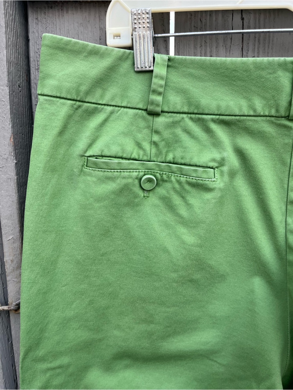 Talbots Signature Cropped Pants Cotton Twill Green Size 14 - Picture 6 of 11